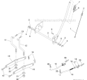 Mower Lift Diagram and Parts List for HD13538 96016001402 Weed Eater Lawn Tractor